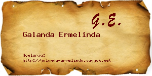 Galanda Ermelinda névjegykártya